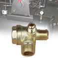 thumbnail image 3 of Fairnull Air Compressor Check Valve 3-Way Easy Installation Copper/Zinc Alloy Male Threaded Unidirectional Check Valve Pipe Fitting for Air Compressor, 3 of 8