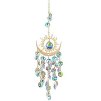 Bopika Crystal Sun Catcher Sun and Moon Suncatcher for Windows, Home & Garden Decor