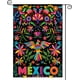 thumbnail image 1 of Bandera de jardín floral de flores otomíes de México, 12.0 x 18.0 in, exterior de doble cara, bandera mexicana del Día de los Muertos Cinco de Mayo para exteriores, 1 of 7