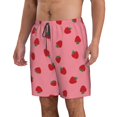 thumbnail image 2 of Pofeuu Strawberries Prin Men's Swim Trunks Quick Dry Bathing Suit Swimming Board Shorts Mesh Lining Beach Swimwear-Large, 2 of 6