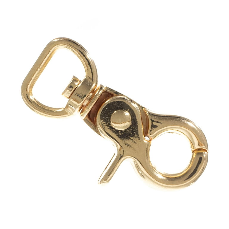 Craft County 1/2 inch Swivel Lobster Claw Snap Hook Clasps in Gold - Multiple Pack Options - Great for Arts, Crafts, Decor, and More, Size: 100 ct