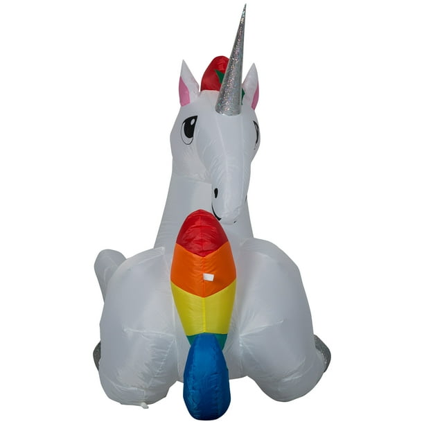 Gemmy - Gemmy Christmas Inflatable 6' Magical Christmas Unicorn ...