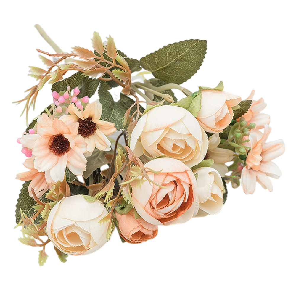 Artificial Flowers Roses Fake Flowers with Stems and Artificia Leaves