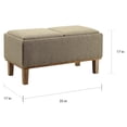 thumbnail image 5 of Strick & Bolton  Nir Storage Ottoman  with Reversible Trays Assembled Blue Fabric Rubberwood, Fabric Storage, Tray Top Transitional, Modern &, 5 of 5