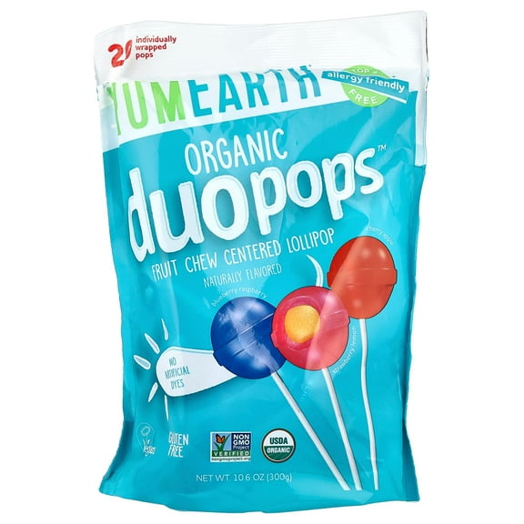 YumEarth Organic Duopops™, Variety, 20 Pops,10.6 oz (300 g)