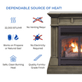 thumbnail image 5 of Duluth Forge Dual Fuel Ventless Gas Fireplace With Mantel - 32,000 BTU, Remote Control, Slate Gray Finish - Model# DFS-400R-2GR, 5 of 7