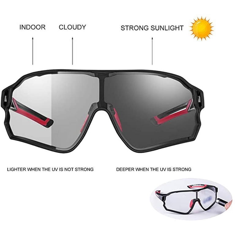 ROCKBROS Cycling Sunglasses Sports Sunglasses Photochromic  display picture 3