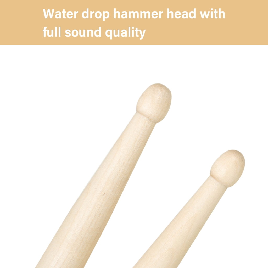 12Pair 5A/7A Maple Wood Drum Stick Practical Drumstick for Adults and Kids