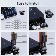 Aluminum Button PC Power with LED Indicators & Mechanical Keys for Desktop Case Customization