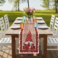 thumbnail image 4 of Table Runners 72 Inches Long Dress Scarves, Valentine's Day Farmhouse Kitchen Table Runner, Coffee Tablerunners, Romantic Roses Love Heart Gnomes Wooden 14x72 Inch, 4 of 9