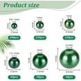 thumbnail image 2 of 6 Sizes Green Pearl Beads 3~10mm Acrylic Pearl Beads 1070pcs Pearl Craft Beads Round Loose Spacer Beads for Jewelry Necklace Bracelet Earrings Key Chains Vase Filler Decor, 2 of 6