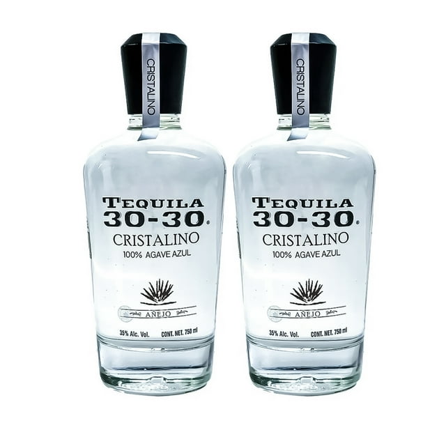 Duo Pack Tequila 30-30 Añejo Cristalino 750ml 30-30 Tequila Añejo Cristalino