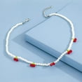 thumbnail image 6 of YIEMEEN Cherry Pearl Necklace Chain Add Highlights to Outfit for Daily Wearing Party, 6 of 10