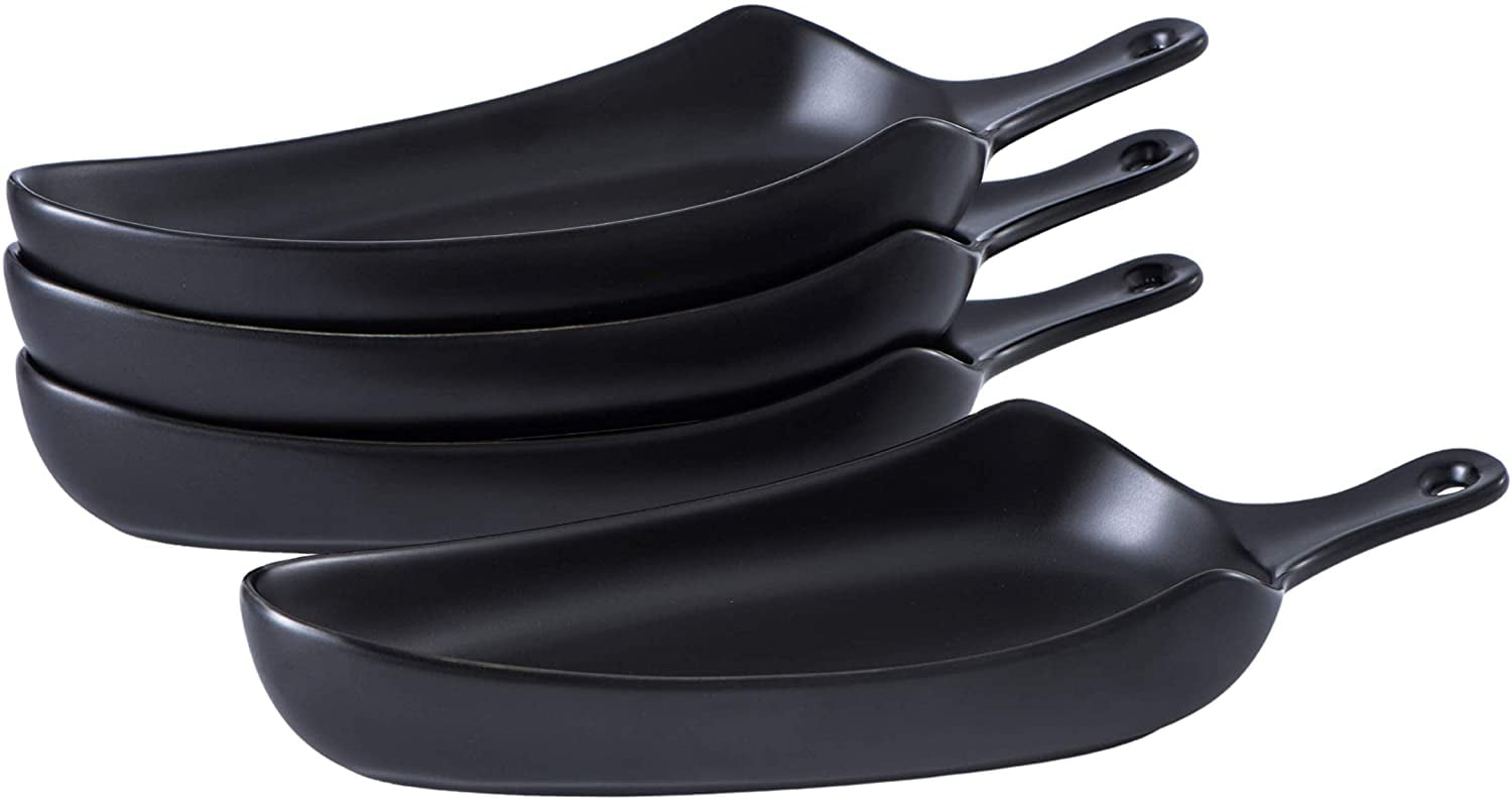 Bruntmor Set of 4 Porcelain Matte Glaze Baking Dish 9" Dinner Plates