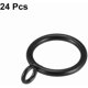 thumbnail image 3 of Curtain Rings Metal 1 Inch Inner Diameter Drapery Ring for Curtain Rods Black Set of 24 Pieces, 3 of 3
