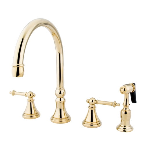 Kingston Brass Tuscany Double Handle Deck Mount Widespread Kitchen