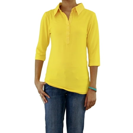 polo collar sleeve lycra viscose satin ladies shirt dialog displays option button additional opens zoom
