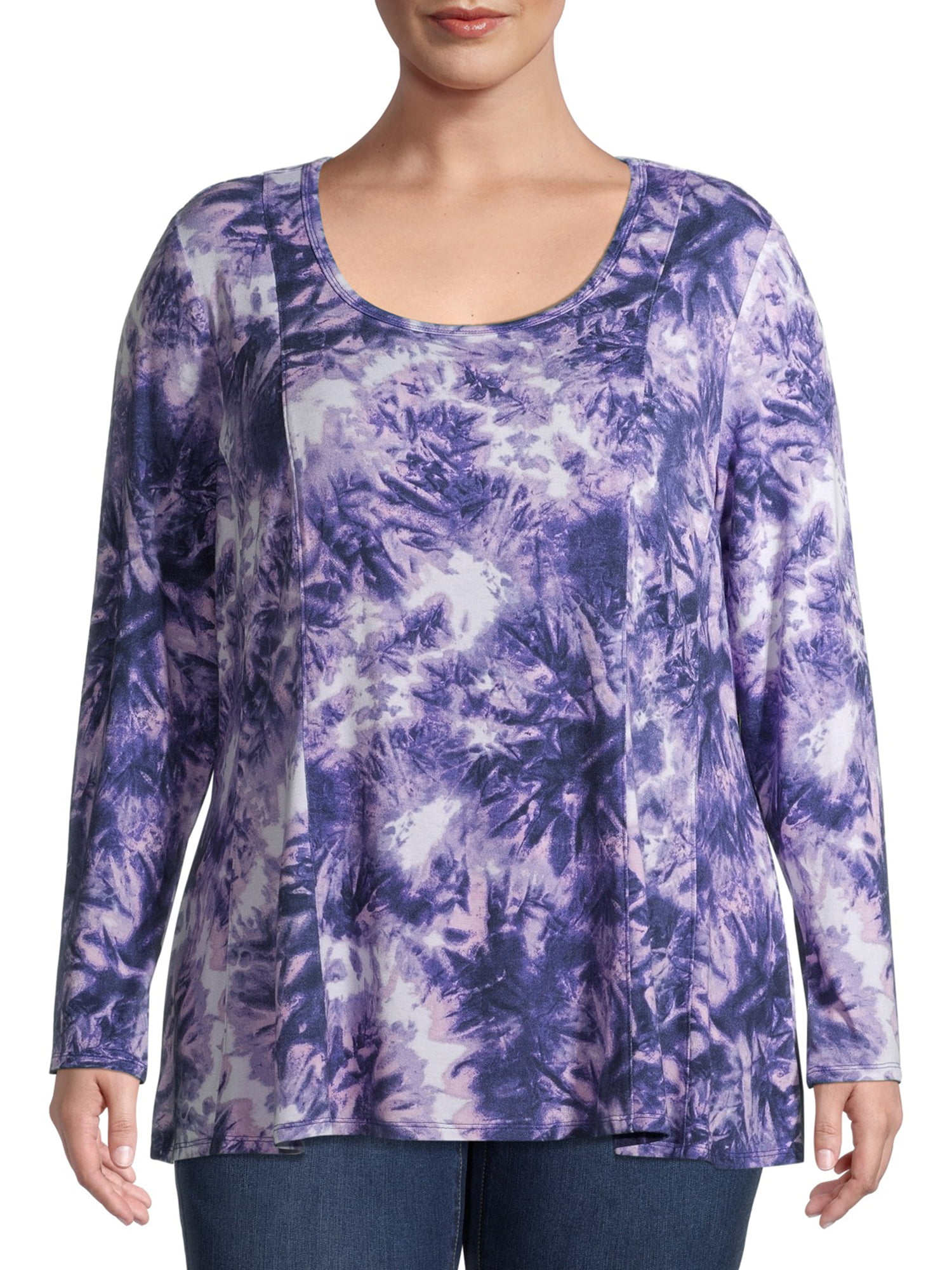Terra & Sky Women's Plus Size Long Sleeve Swing T-Shirt - Walmart.com