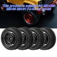 thumbnail image 5 of Metal 4 Hole U shaped Tire Rubber Tires Aluminum Alloy Rims Fit for MN D90 MN-91 FJ-45(Black MN-024BL ), 5 of 5