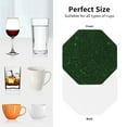 thumbnail image 6 of Kdxio Emerald Green Sparkling Funny Coasters,4 Pcs Leather Coasters,Housewarming Gifts,Protect Furniture from Water Marks Scratch and Damage, 6 of 6