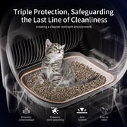REDSASA Self Cleaning Cat Litter Box, Litter Box, 69L + 10L Automatic Litter Box for Cats, App-Controlled with Safety Sensors, Removable Washable Cat Toilet with 1 Rolls Garbage Bags