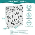 thumbnail image 5 of Doodle Flowers and Leaves 12.4x10.6in PVC Round Ring Binders, 2-Pack, D-Ring 3-Hole, Metal Clip, 5 of 10
