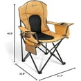thumbnail image 7 of Portable Folding Camping Quad Chair w/ 4-Can Cooler, Cup-Holder, Heavy-Duty Carrying Bag w/Easy Carry Shoulder Strap, Padded Armrests, Supports up to 330lbs, USA-Based Support, 7 of 7