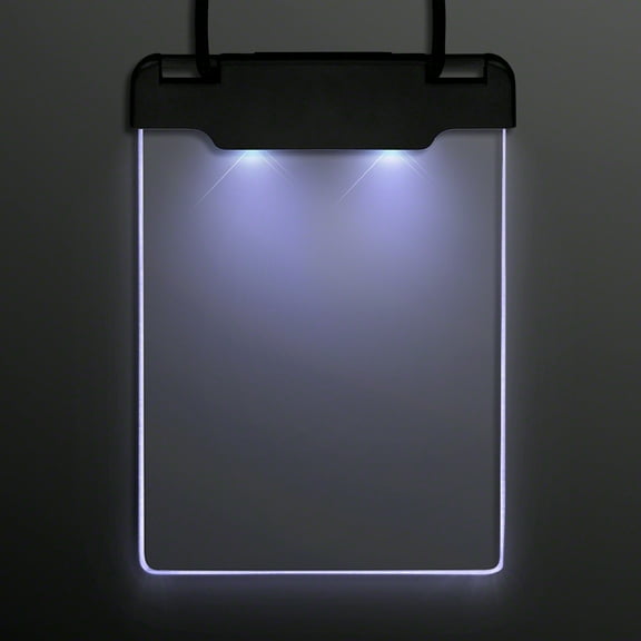 White Space Glow Light Up Badge Necklace