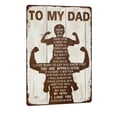 thumbnail image 2 of Letrero Metálico de Pared para El Día Del Padre: Decoración Rústica con Aspecto de Madera y Mensaje Conmovedor para Papá, Abuelo, Esposo o Figura Paterna. Letrero de Hojalata Resistente a La Decolora, 2 of 6