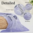 thumbnail image 6 of Purple Floral Standard Size Pillow Cover,Pillowcase Protectors with Zipper,Breathable Decorative Throw Pillow Case Cover,Vintage Botanical Gradient Pastel Painting Pillow Shams for Couch 20x26Inch, 6 of 8