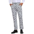 thumbnail image 5 of INSPIRE CHIC Men's Formal Night Out Animal Print Leopard Dress Pants 34 Black White, 5 of 6