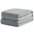 thumbnail image 3 of Velvet Plush Blanket Grey Twin 66x86, 3 of 3