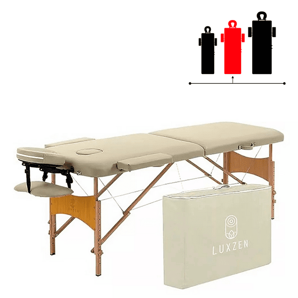 Cama para Masajes Luxzen Portatil Plegable profesional beige