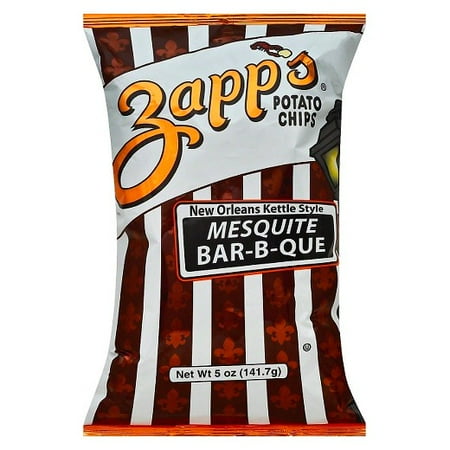 Mesquite Barbecue - Zapp's Kettle Style Potato Chips - Mesquite BBQ Flavor - 5 Oz. Bag (6 Bags)