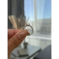 thumbnail image 6 of 2.00Ct Emerald Cut Moissanite Engagement Ring, Round & Pear Side Stones, 18K White Gold, US 4, 6 of 7