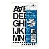 Chartpak Self-Adhesive Vinyl (01040) Capital Letters and Numbers, 1-1/2 Inches High, Black