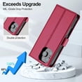 thumbnail image 6 of for iPhone 16 Pro Case, 2 in1 Multifunctional Detachable Wallet Phone Case for Men Women with RFID Blocking Card Holder Wrist Strap Shockproof Protective Case for iPhone 16 Pro (Red), 6 of 18
