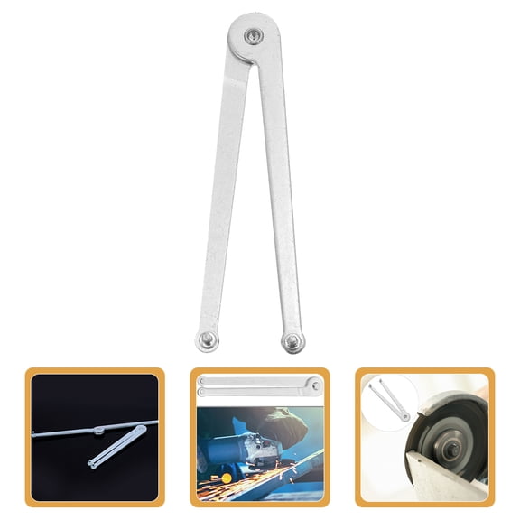 YUNLIGHTS Versatile Plated Silver Angle Tool Wrench Adjustable for Multiple Grinder Models
