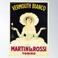 thumbnail image 2 of Vermouth Bianco - Martini Rossi - Vintage Art Poster Wall Art, Modern Wall Decor For Living Room Bedroom, 8x12 UNFRAMED, 2 of 3