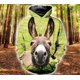 thumbnail image 3 of Sudadera con capucha de gran tamaño con estampado 3D de burro para hombre y mujer, moda Y2K, ropa de calle, jerséis con capucha, ropa para niños, 3 of 5