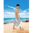 thumbnail image 3 of HAPPY BAY Men's Standard Swimsuits Sarong Pareo Beach Wrap One Size Snow, Mandala Summer Vacation Party, 3 of 5