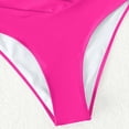 thumbnail image 6 of Aobny Bathing Suit for Women Plain High Waisted Bikinis Bikini Bottom Hipster Hot Pink Women's Swimsuits, 6 of 7