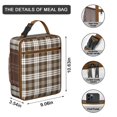 thumbnail image 2 of Vintage Checkered Insulated Lunch Box Women Reusable Lunch Bag Fit Most Bento Boxes Lunch Tote Portable Bag Work Hiking, 2 of 5