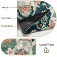 thumbnail image 6 of Runner Rug 2 x 6 Ft, Teal Green Boho Floral Washable Non-Slip Floor Mat for Kitchen Hallway/Entryway, Southwestern Ethnic Flowers Retro Long Kitchen Runner Area Rugs for Living Room, Low-Profile, 6 of 7