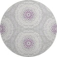 thumbnail image 2 of Addison Rugs Mayfield Washable Transitional Circles Lilac Round Rug, 8' x 8', 2 of 5