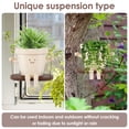 thumbnail image 4 of Swing Planter Pot Hanging Face Planter with Drainage Hole, Resin Smile Face Flower Pots for Indoor Outdoor String of Pearls, 5.3 Inch, 4 of 9