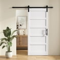 thumbnail image 2 of HOMCOM Sliding Barn Door with Hardware Kit, Shaker Sliding Door, White, 2 of 10