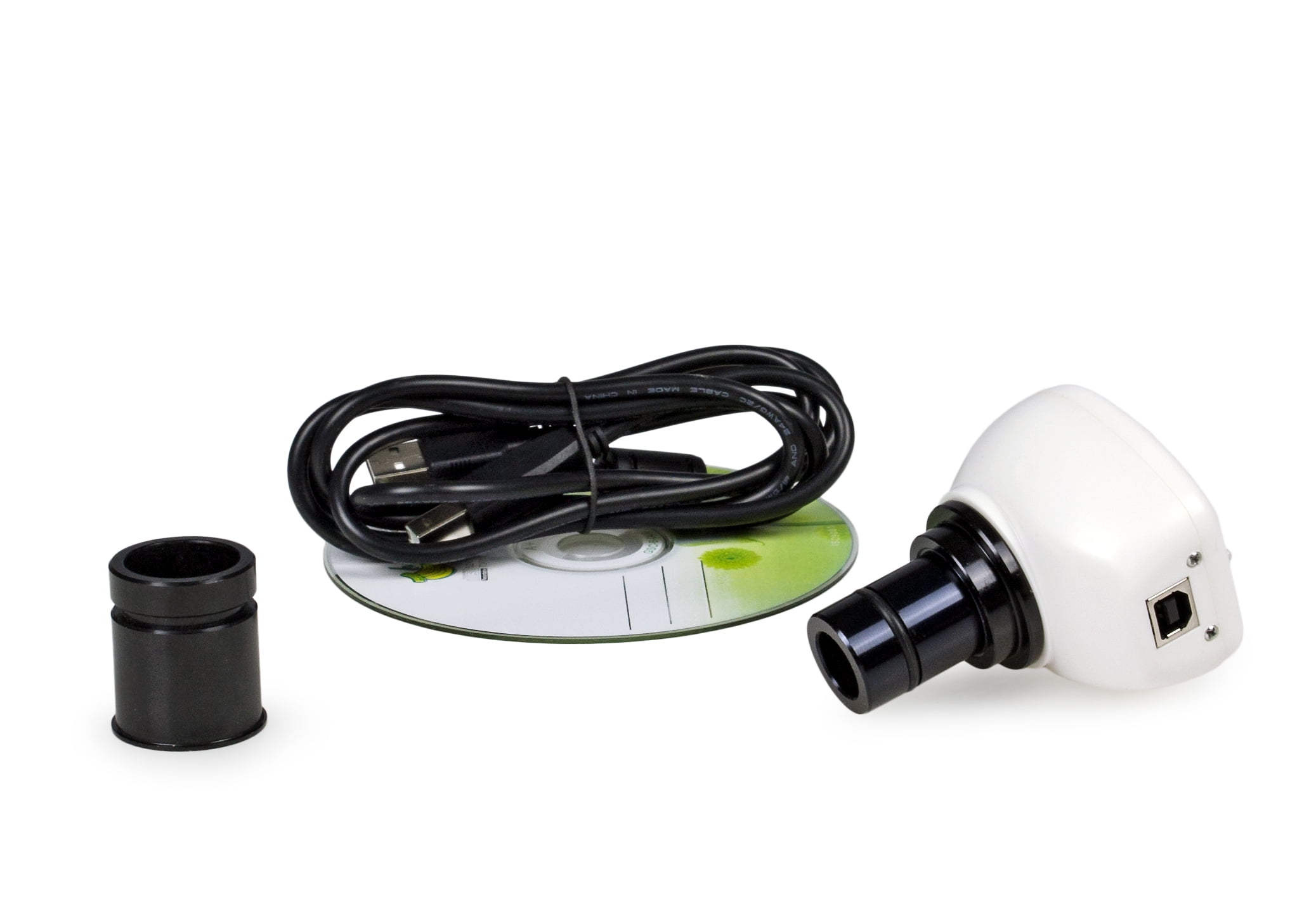 VIsion Scientific VS-1FZ-IFR07-5N Trinocular Zoom Stereo, 10x WF Eyepiece, 0.7x—4.5x Zoom, 3.5x—90x Magnification, Pillar Stand, 144-LED Ring Light, 5.0MP Digital Eyepiece Camera