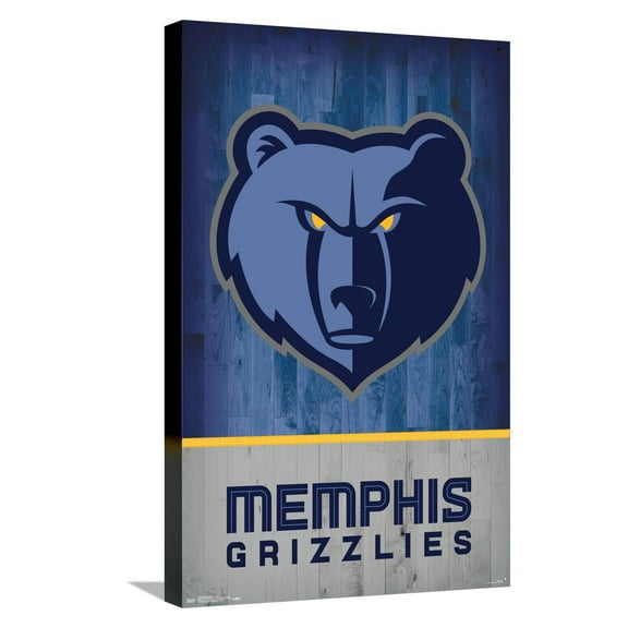 NBA Memphis Grizzlies - Logo 18 Canvas Wall Poster, 14.725" x 22.375"