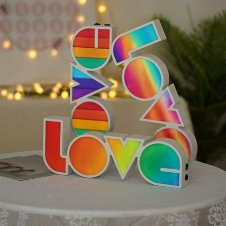 

Destyer LED LOVE Night Light Table Decoration Lights Letter LOVE Night Lights for Party Bedroom Dining Room
